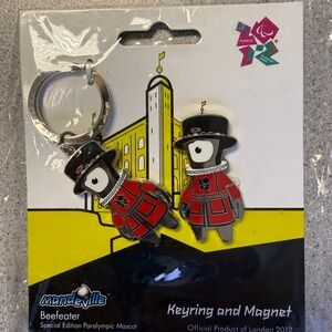 Collectible London 2012 Mandeville Beefeater Keyring & Magnet Set